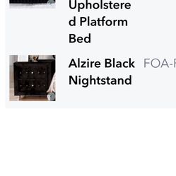 King Size Platform Bed, Nightstand and Nectar Mattress 