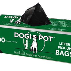 DOGIPOT 1402-10 10 Roll Case, Litter Pick up Bag Rolls, 200 Bags per Roll (2000 Bags)