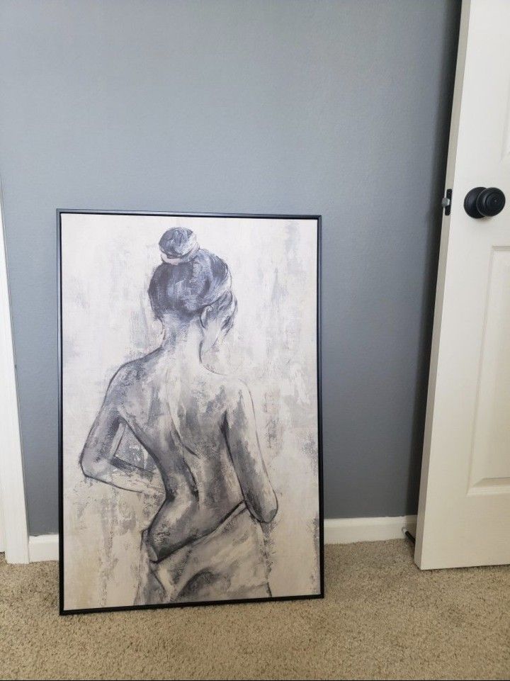Canvas Art With Black Wooden Frame