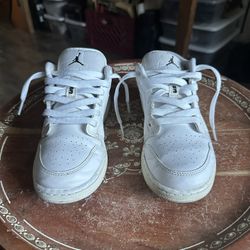 All White Low Top Air Jordan’s