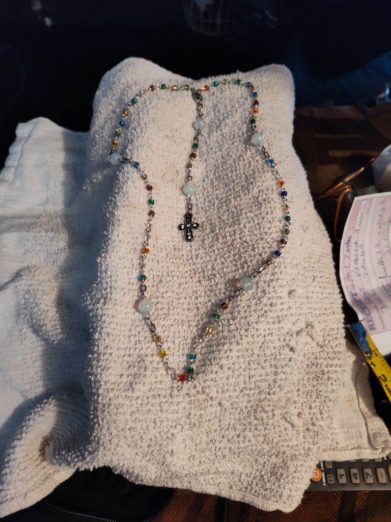 An Opal Rosary. With Czech Glass Seed Beads