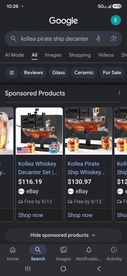 Kollea Pirate Ship Decanter
