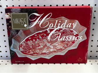 vintage Mikasa Holiday Classics Oval Platter