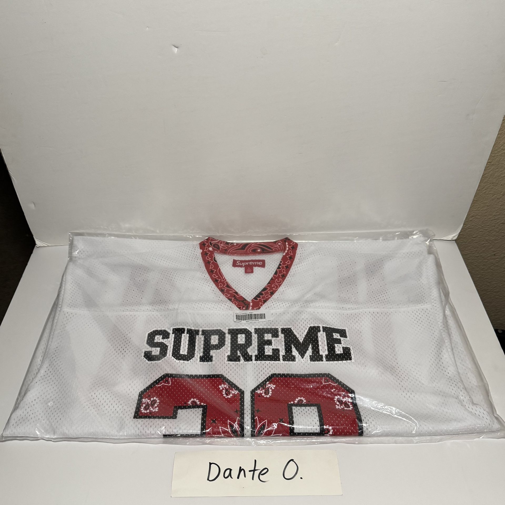 Supreme Bandana Football Jersey Sz L new