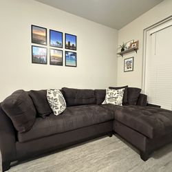 Slate Gray Two Piece Chase Set Couch 