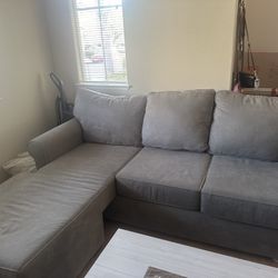 Gray Sectional pull out Sofa