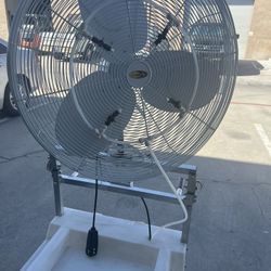 Portable Shop Cooling Air Misting Fan System