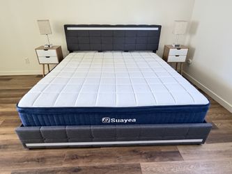 King size bed -including mattress ( almost new)