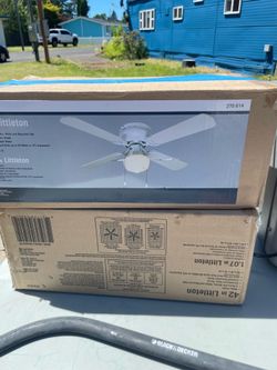 2 new Ceiling fans, small 42 inch