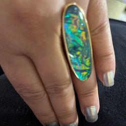 Large Opal 18K Gold Filled Ring Size 8 Please Check My Other Listing Pickup Gaithersburg Md20877 Thanks 