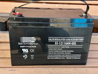 12V 110Ah AGM Deep Cycle Sealed Lead Acid Rechargeable Battery for RV-SOLAR