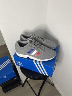 Zx Flux Grey Blue Royal Red