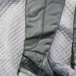 Black Leather Boots 8.5 Flats 