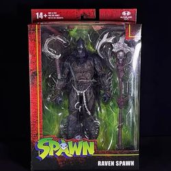 McFarlane Toys Raven Spawn Action Figure 7" NEW SEALED IN BOX Small Hook