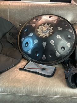 Premium Kelisiting Silver Print Handpan – Complete Set (10 Note, 432Hz)