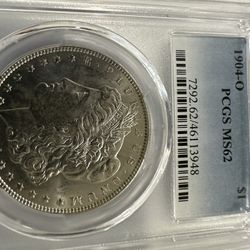 PCGS 1904-O Ms-62 Graded Morgan Silver Dollar