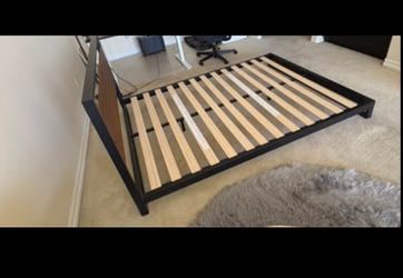 Solid Heavy Duty Iron Platform Bed Frame - Queen - $80 - Must Bring Tools & Friend to Haul