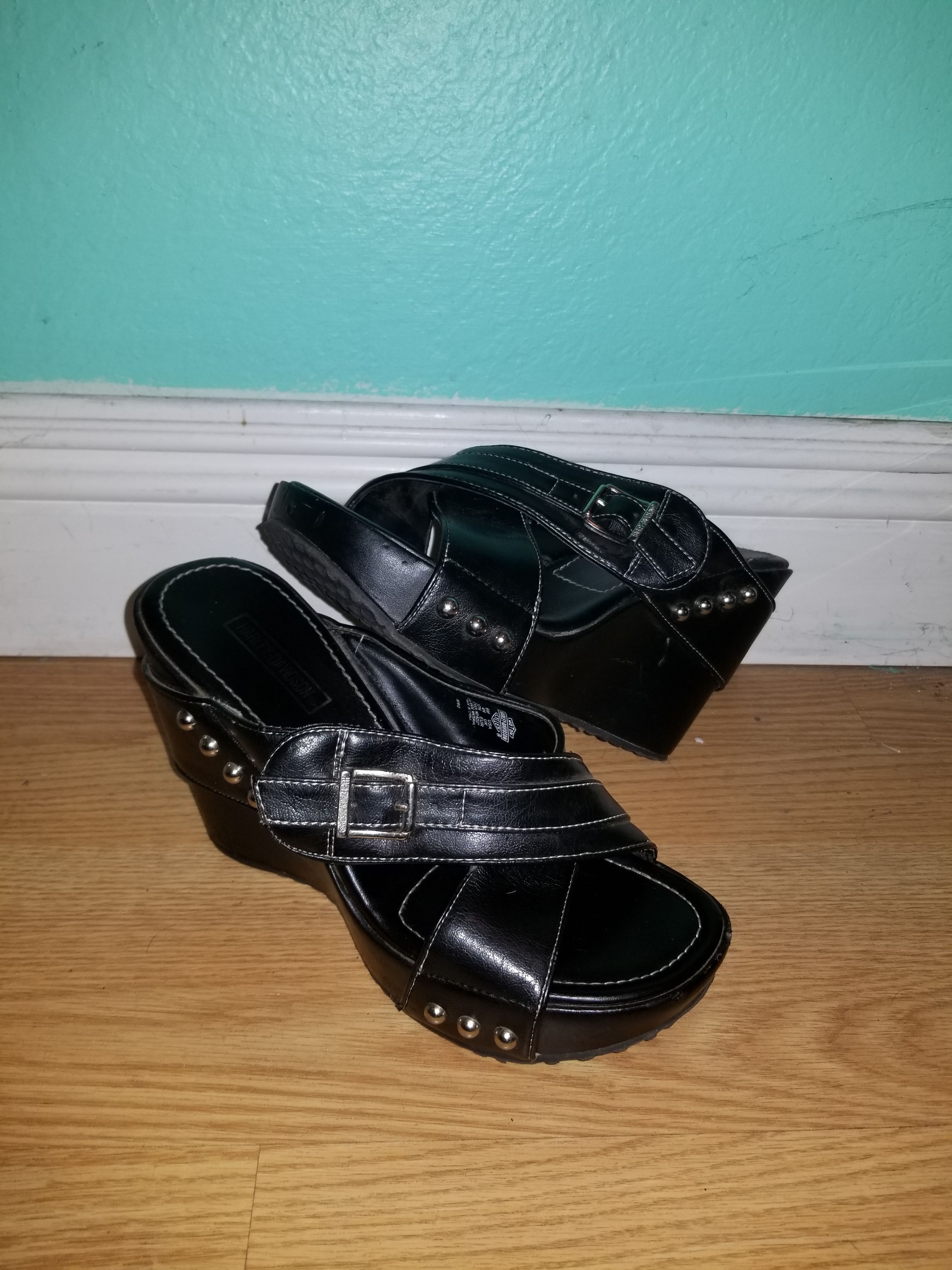 Harley davidson Sandle wedges... Size 7 womens... Good condition