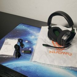 New NUBWO G06 Dual Wireless Gaming Headset W/ Microphone for PS5, PS4, PC, Mobile, Switch: 2.4GHz Wireless + Bluetooth, 100 Hr Battery, 50mm Drivers, 