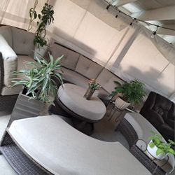 Sunbrella Round Patio Set 5pc/outdoor Furniture/conversation Set/Cash On