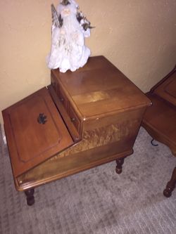 2 end tables with storage