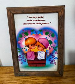 Vintage PRECIOUS MOMENTS Matted Print Everything is Sweeter When Shared"