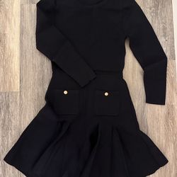 ZARA Dark navy Knit Dress 