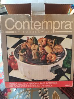 Vintage contempra by fiberware indoor electric personal grill. New in box