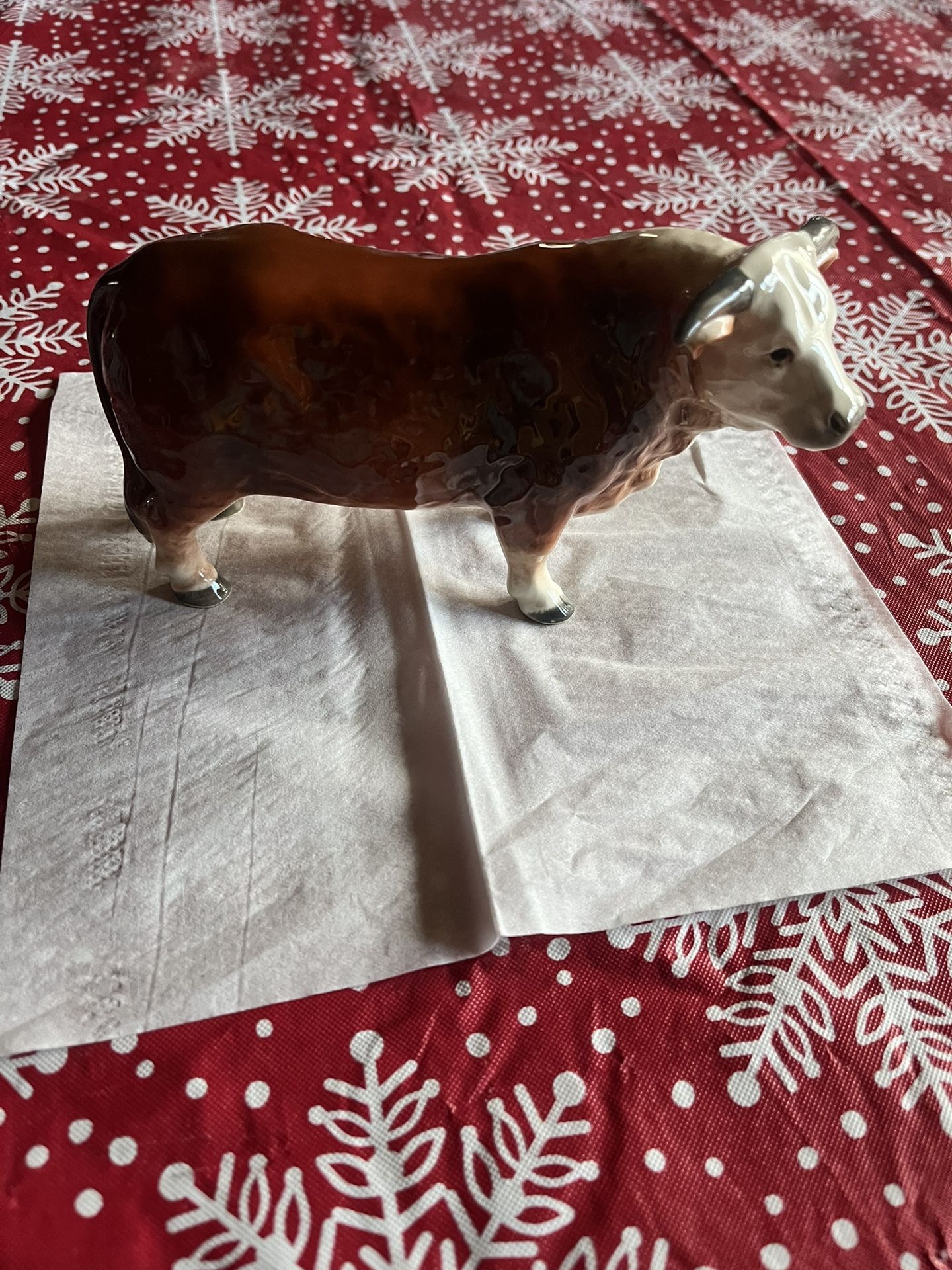 Vintage Lefton China Hereford Bull Cow 1985