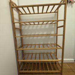 Wood Shoe Rack