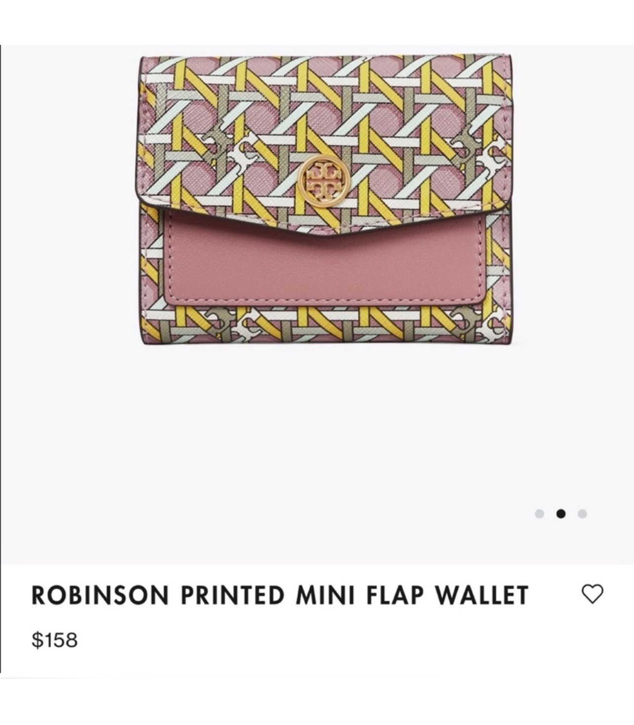 Tory Burch Robinson Printed Mini Flap Wallet