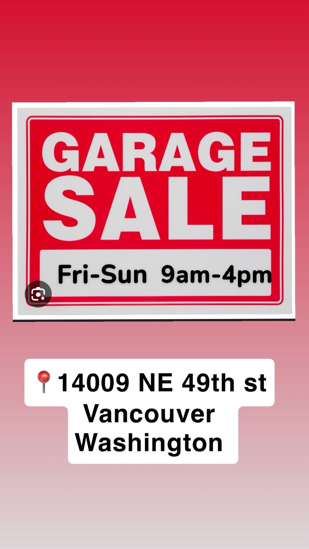 Garage sale/yard sale