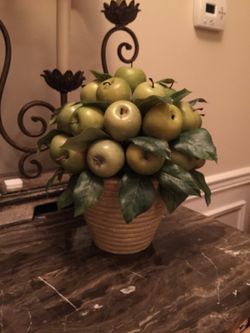 Green apple vase