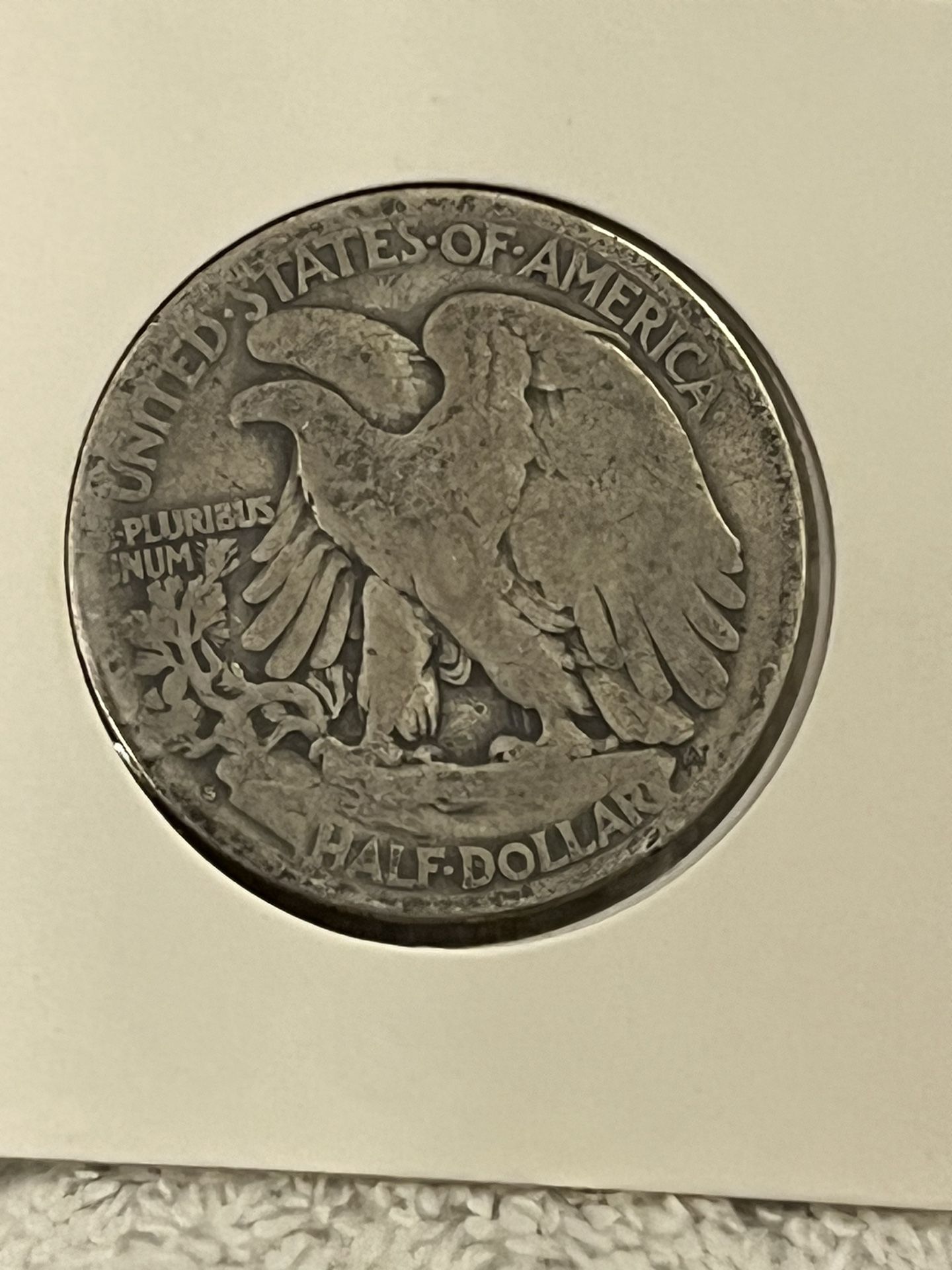 1918-S Walking Liberty 1/2 dollar. Semi key date