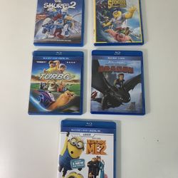 5 Kids Blu-Ray Movie Assortment 