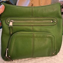 Green Tiganello Leather Crossbody Bag