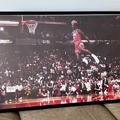 Michael Jordan -Original Nike 1992 Slam Dunk, Air Jordan 24x36 Poster. Not Professionally Framed ,Make Offer.