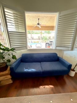 Blue Mid-Century Modern Sofa
