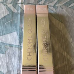 PUR Chrome Glaze High Gloss Lip Gloss - Set Of 2 “DIY”, NEW.  