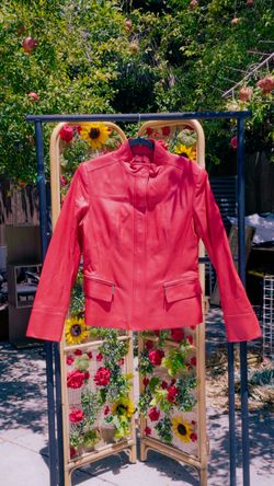 Red Leather Jacket (Originally Purchased from a Hollywood Wardrobe Auction)