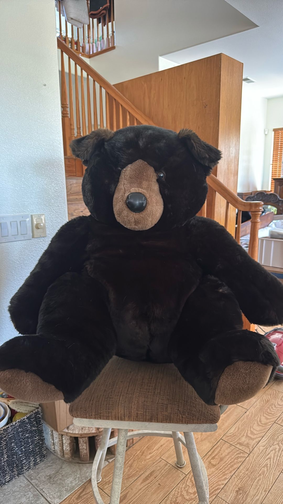 Vintage FAO Schwartz Huge Black Bear - Like New
