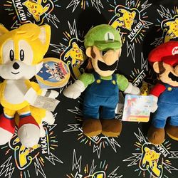 My Personal Collection for Sale:Mario, Pokémon & Sonic Stuffed Toys