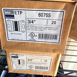 EMT connectors or couplings 1/2, 3/4, 1”