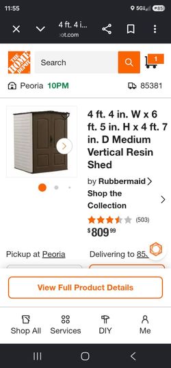 Rubbermaid Shed 6x 4.5