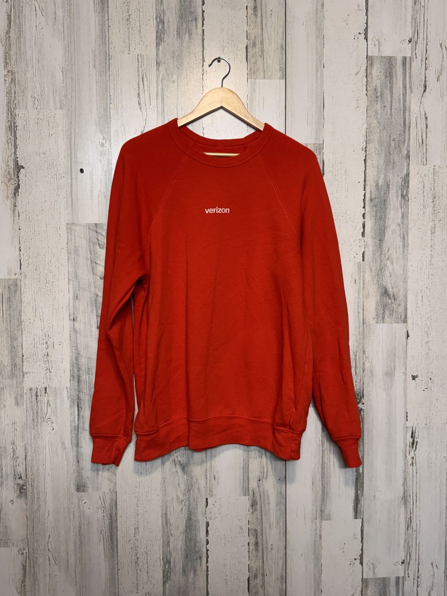 Verizon Red Logo Crewneck Sweatshirt XL Unisex