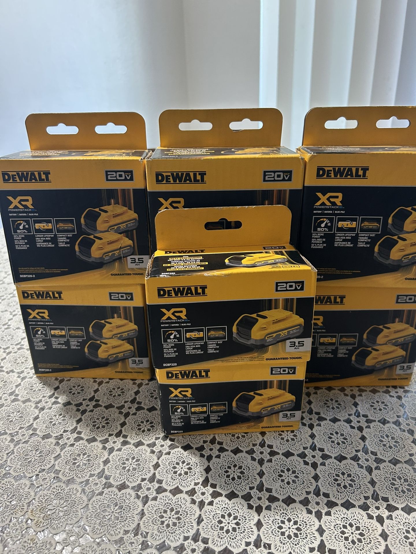 DEWALT 20V MAX XR POWERSTACK Lithium-lon 3.5Ah Battery $70 Each Battery