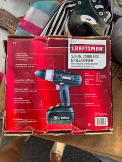 Craftsman 18.0v 3/8in Drill/Driver BD0536 With  Case