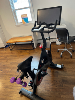 2021 Peloton Bike – Fair Condition, Includes Dumbbells & Shoes - Lindenhurst, NY