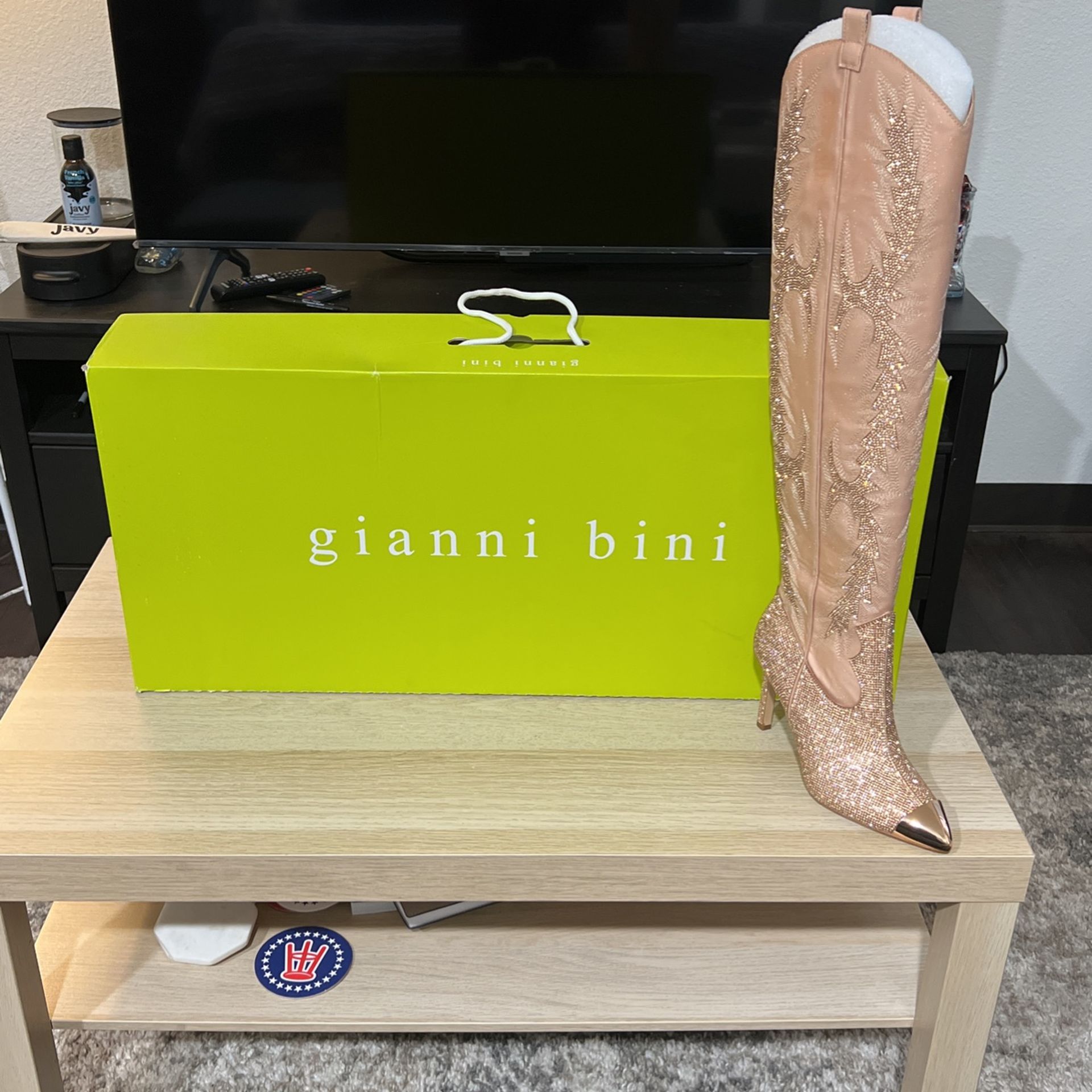 Gianni Bini Thigh High Cowgirl Boots