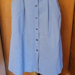 Vintage Southern Lady Long Denim Skirt Button Accents Sz 10